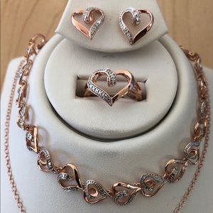 (NECKLACE SOLD) Diamond set.